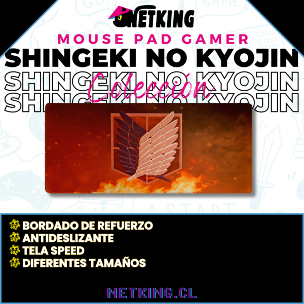 Mouse Pad Gamer Shingeki no Kyojin 70x30 cm M04