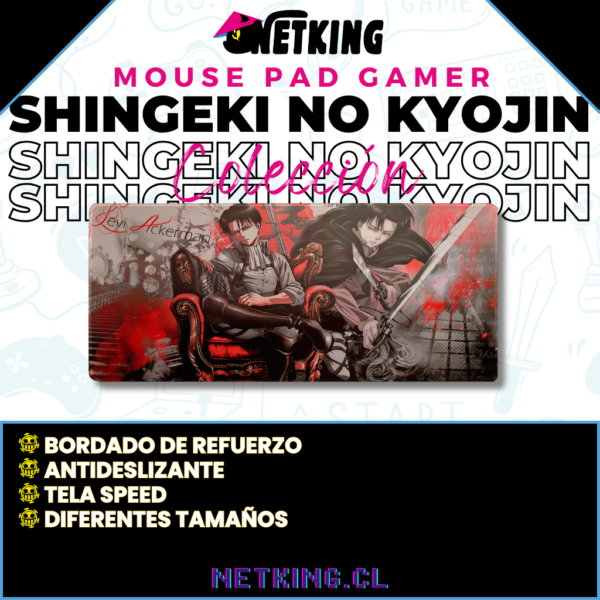 Mouse Pad Gamer Shingeki no Kyojin 70x30 cm M05