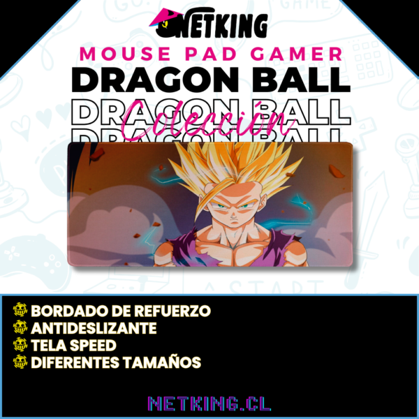 Mouse Pad Gamer Dragon Ball 70x30 cm M04