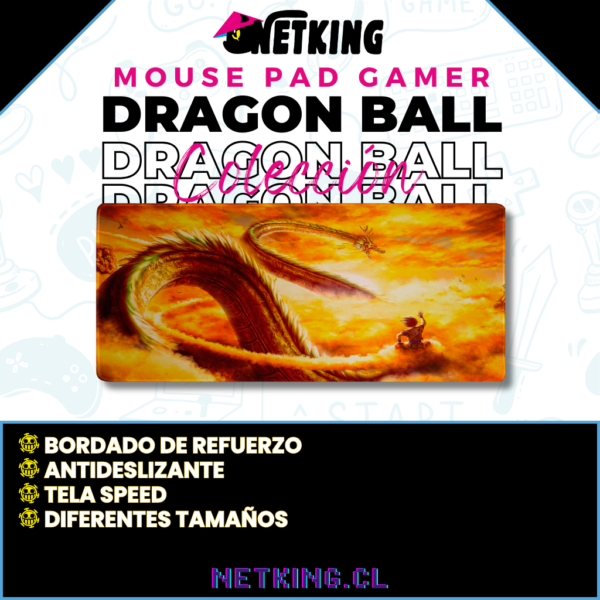 Mouse Pad Gamer Dragon Ball 70x30 cm M07