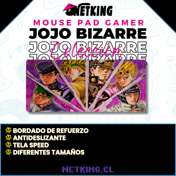 Mouse Pad Gamer Jojo Bizarre 70x30 cm M01