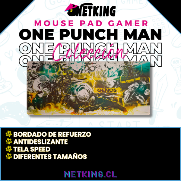 Mouse Pad Gamer One Punch Man 70x30 cm M07