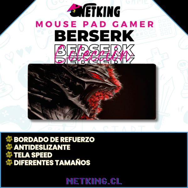 Mouse Pad Gamer Berserk 70x30 cm M03