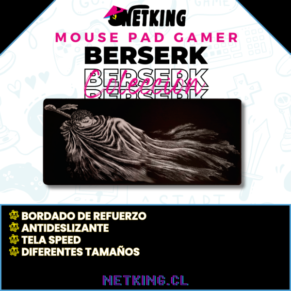 Mouse Pad Gamer Berserk 70x30 cm M07